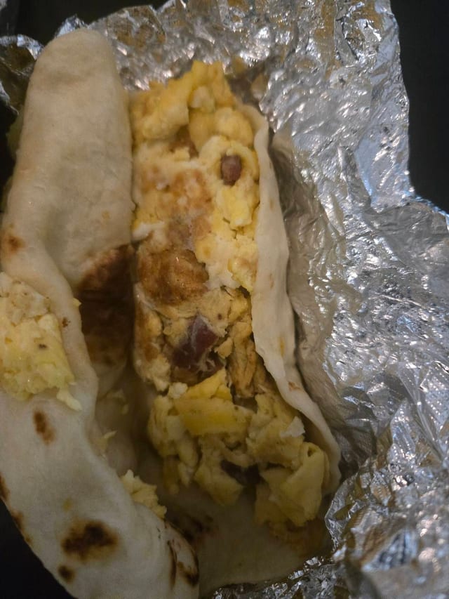 Bacon & Egg Taco - Tuesday.