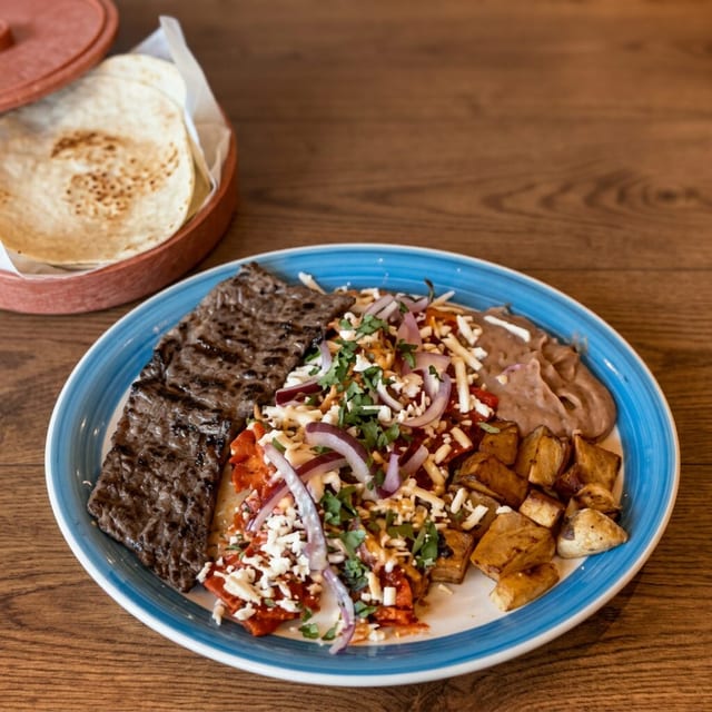 Asada Chilaquiles Plate.
